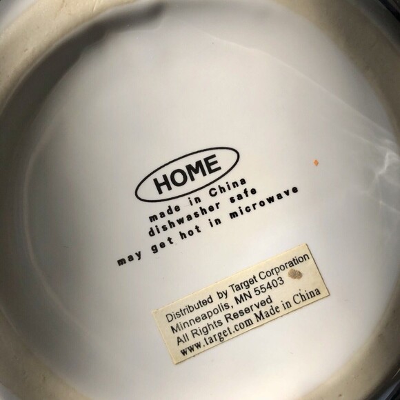 HOME BY TARGET COFFE AND SUGGAR BOWL W/LID CERAMIC WHITE AND ACCENTS FLORAL BLUE - Picture 8 of 10